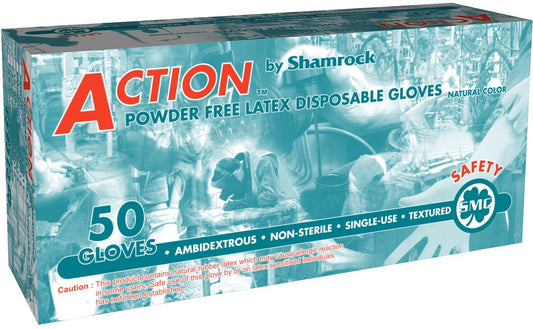 69000 Series - Shamrock 10 Mil Latex Disposable Powder Free Gloves