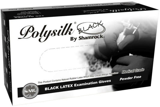 18000 Series - Shamrock Black Latex Exam Powder Free Gloves